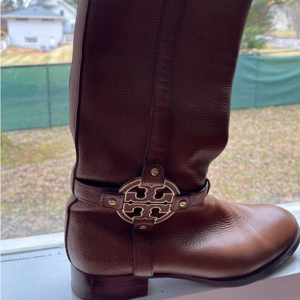 Tory Burch Derby Leather Riding Boot
